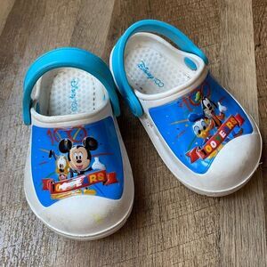 Disney Kids Blue and White Character Sandals Celebrate 100 years